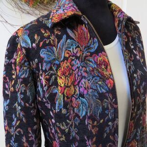 Coldwater Creek Vtg Y2K  Floral Tapestry jacket Full zip  Small EUC